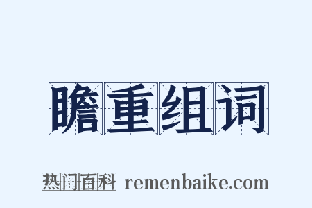 瞻重组词是什么意思的图片